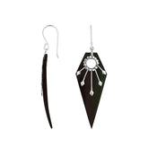 AE-1162-SHB Sterling Silver Earring With Black Shell Jewelry Bali Designs Inc